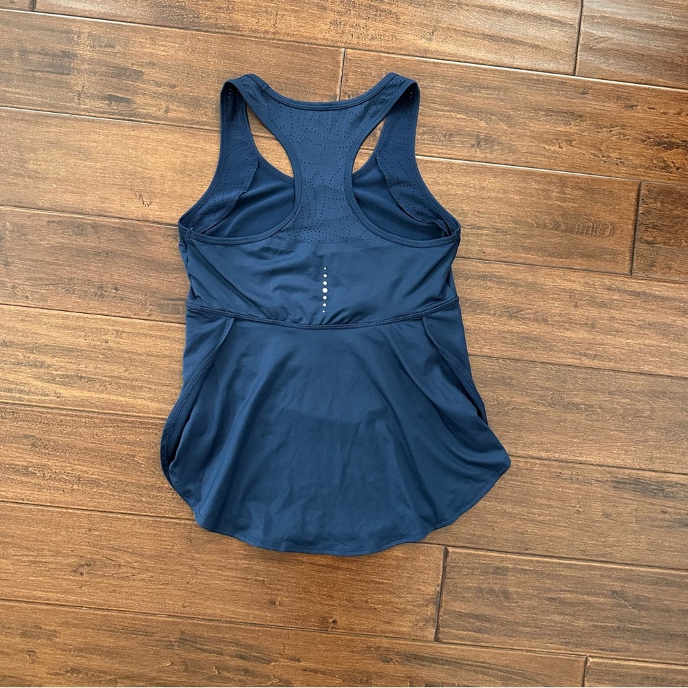 FILA SPORT Navy Blue Laser Cut Racerback Active Tank Top - XS - Picture 4 of 8